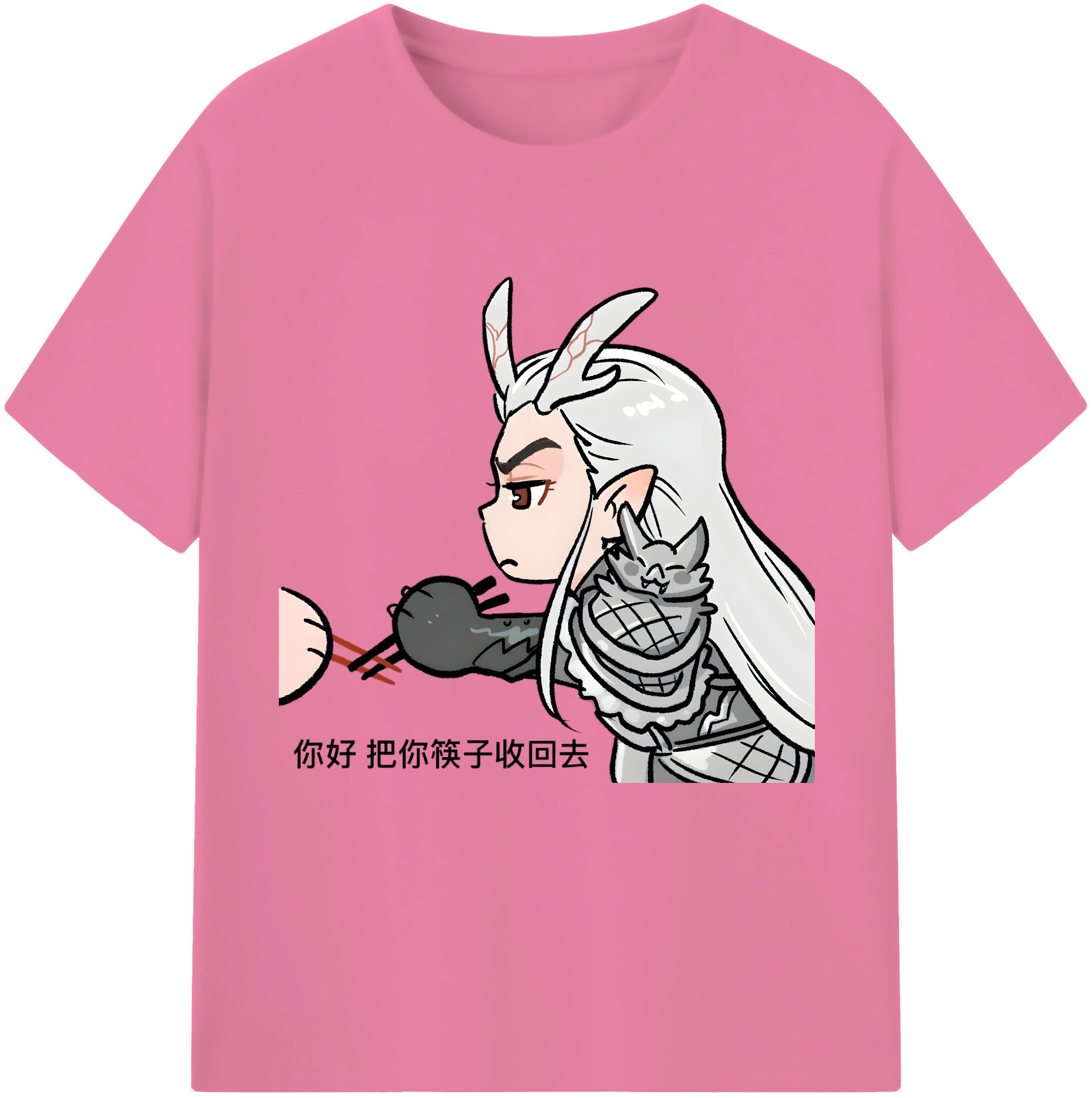 （画像用） Ne Zha 2 ナタ 魔童の大暴れ 綿100％半袖Tシャツ（フロントプリント）